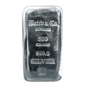 Baird and Co Cast Silver Bar - 1/2kg Baird and Co Cast Silver Bar - 1/2kg