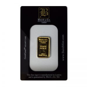 Baird and Co Minted Gold Bar - 1/10oz Baird and Co Minted Gold Bar - 1/10oz