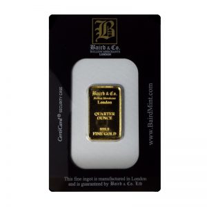 Baird and Co Minted Gold Bar - 1/4oz Baird and Co Minted Gold Bar - 1/4oz