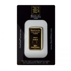 Baird and Co Minted Gold Bar - 1/2oz Baird and Co Minted Gold Bar - 1/2oz