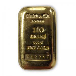 Baird and Co Cast Gold Bar - 100g Baird and Co Cast Gold Bar - 100g