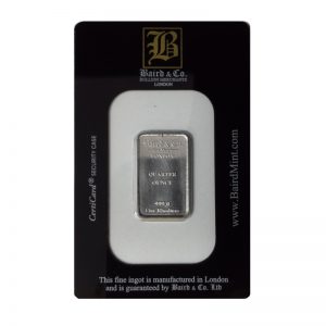 Baird and Co Minted Rhodium Bar - 1/4oz Baird and Co Minted Rhodium Bar - 1/4oz