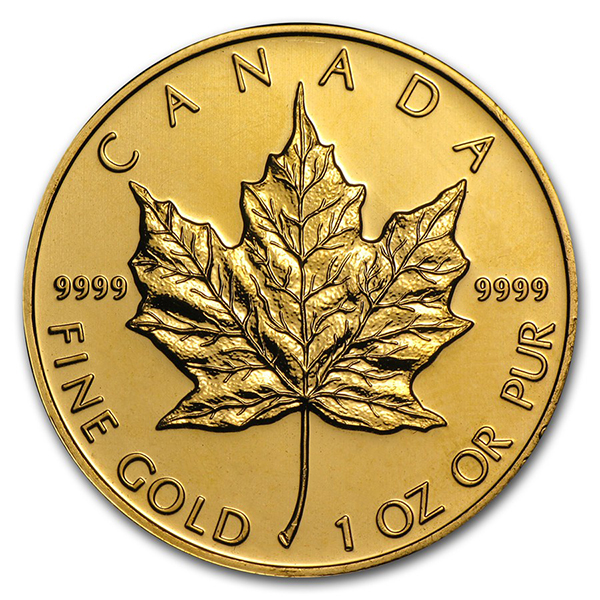 RCM Gold Maple Leaf Coin - 1oz (Random date)