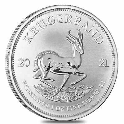 South African Mint Silver Bullion Krugerrand Coin - 1oz (Non-Capsulated)
