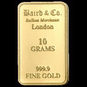 Baird and Co Minted Gold Bar - 10g Baird and Co Minted Gold Bar - 10g