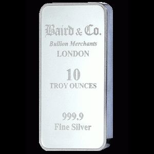 Baird and Co Minted Silver Bar - 10oz Baird and Co Minted Silver Bar - 10oz