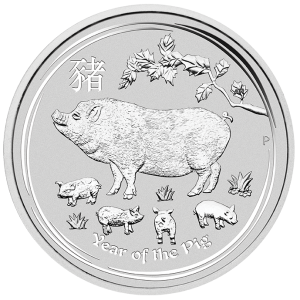 Perth Mint 2019 Lunar Pig Silver Coin - 1oz Perth Mint 2019 Lunar Pig Silver Coin - 1oz