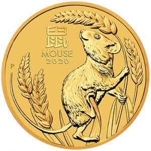 Perth Mint 2020 Lunar Mouse Gold Coin - 1/10oz Perth Mint 2020 Lunar Mouse Gold Coin - 1/10oz