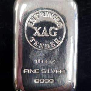 Intrinsic Tender XAG Cast Silver Bar – 10 oz