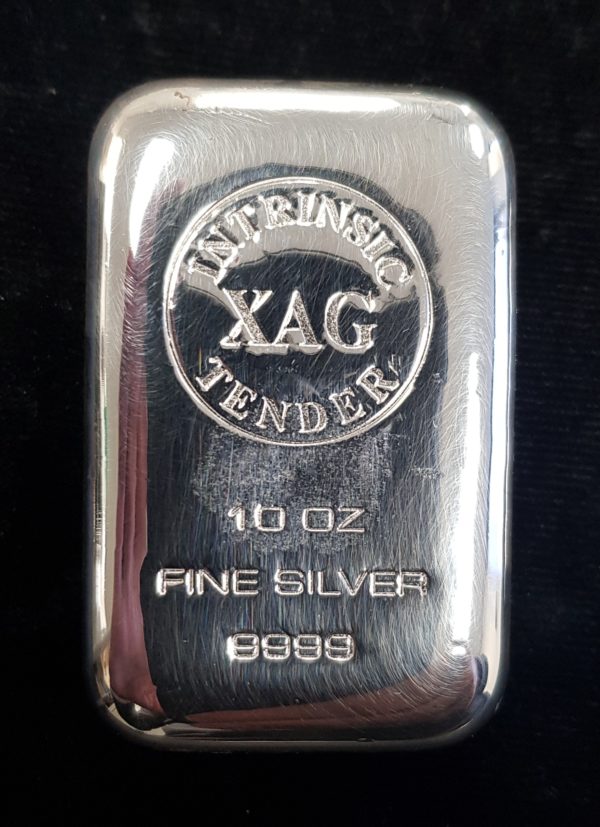 Intrinsic Tender XAG Cast Silver Bar – 10 oz