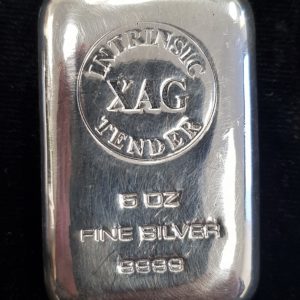 Intrinsic Tender XAG Cast Silver Bar – 5 oz