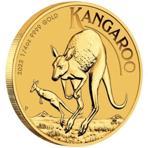 Perth Mint 2022 Kangaroo Gold Coin - 1/4oz