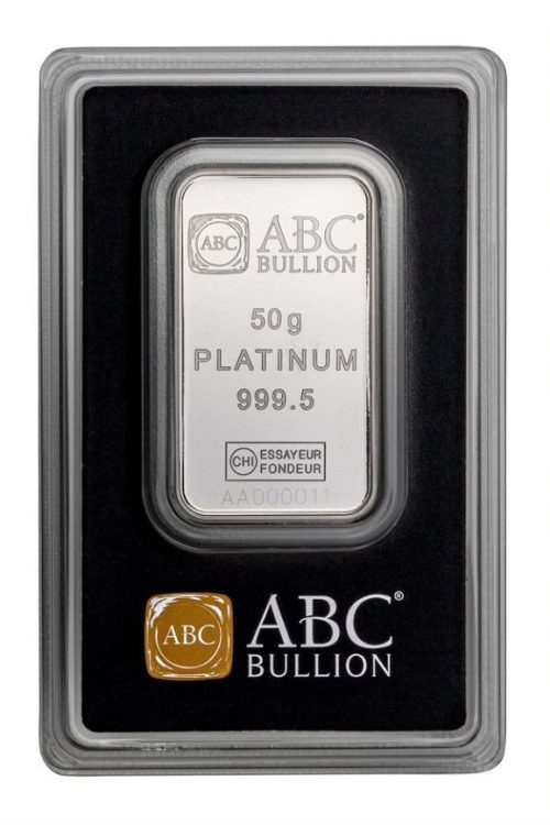 ABC Platinum Minted Bar - 50g