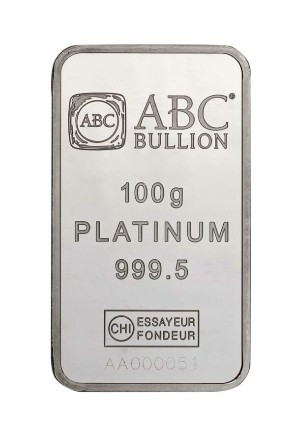 ABC Platinum Minted Bar - 100g
