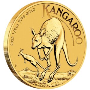 Perth Mint 2022 Kangaroo Gold Coin - 1/2oz