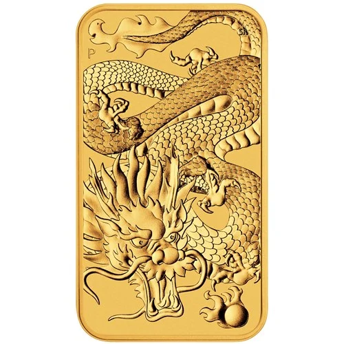 Perth Mint 2022 Dragon Rectangular Gold Coin - 1 oz