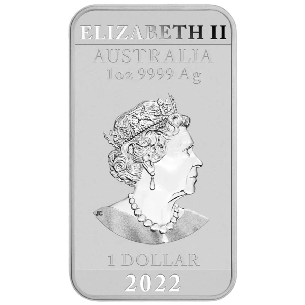Perth Mint 2022 Dragon Rectangular Silver Coin -1 oz (Non-Capsulated)