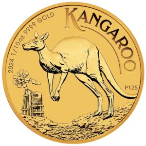 Perth Mint 2024 Kangaroo Gold Coin - 1/10 oz