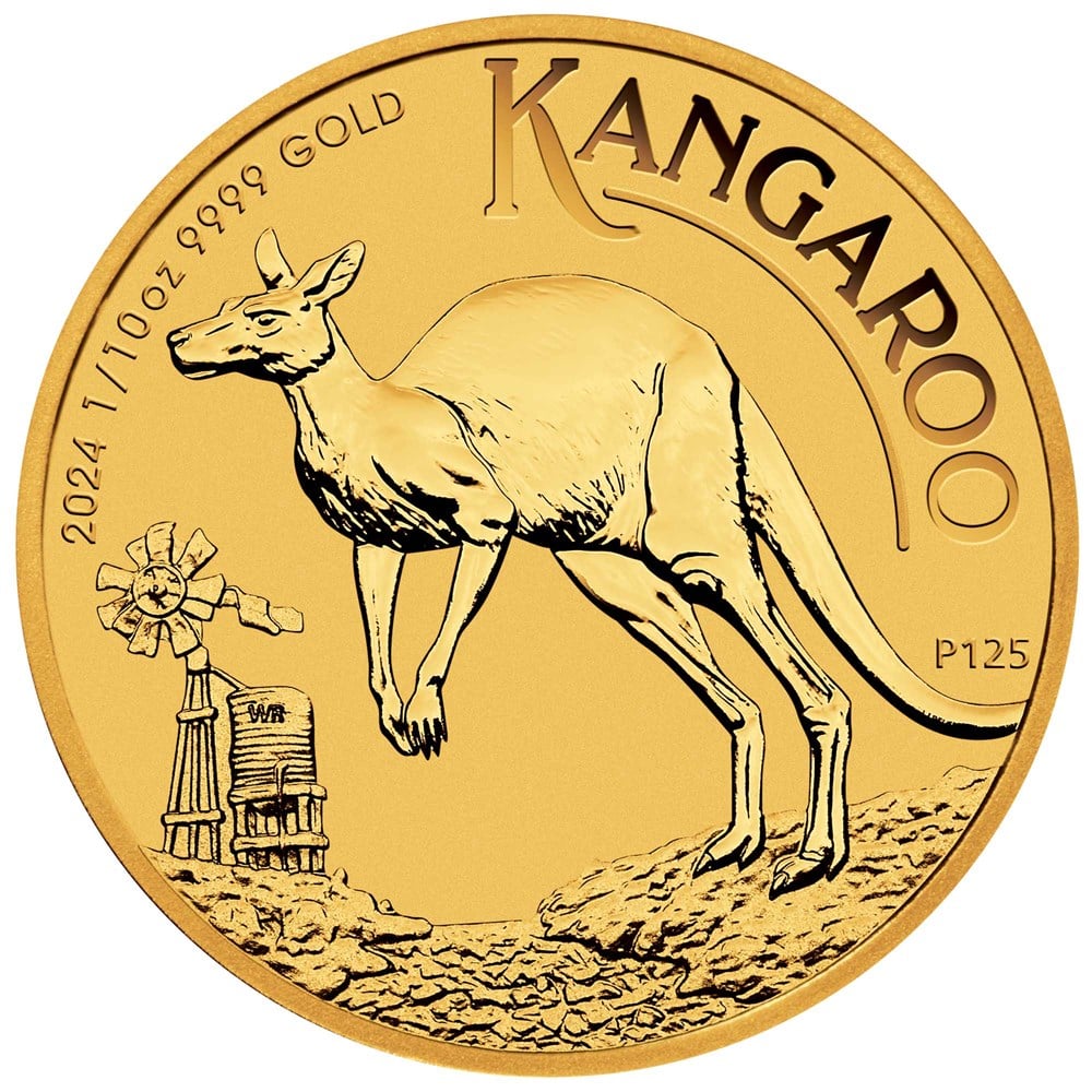 Buy Perth Mint 2024 Kangaroo Gold Coin 1/10 oz Gold Stackers