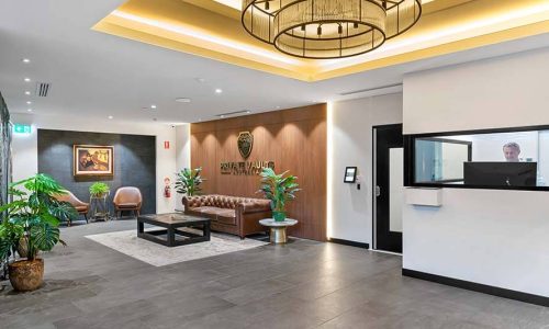 High security private vaults reception area