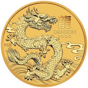 Perth Mint 2024 Lunar Dragon Gold Coin - 1/2 oz