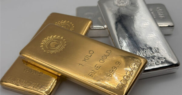 gold and silver bars