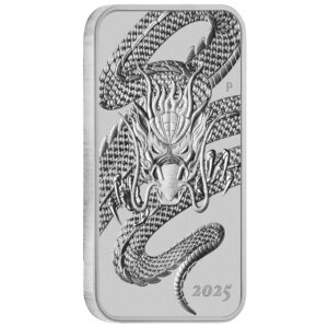 Perth Mint 2025 Dragon Rectangular Silver Coin -1 oz