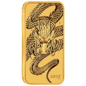 Perth Mint Dragon 2025 1oz Gold Rectangular Bullion Coin