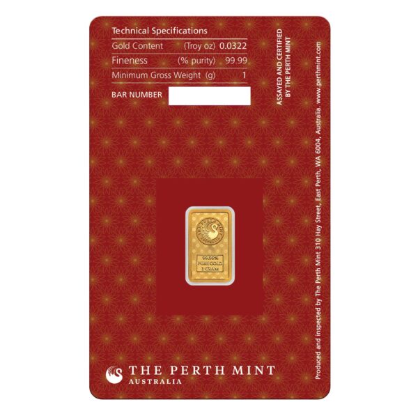 Perth Mint Lakshmi Gold Bar - 1g