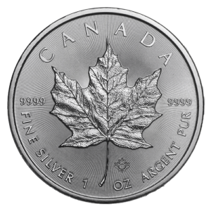 1 oz - Royal Canadian Mint Maple Leaf 1oz Silver Coins - Random Dates